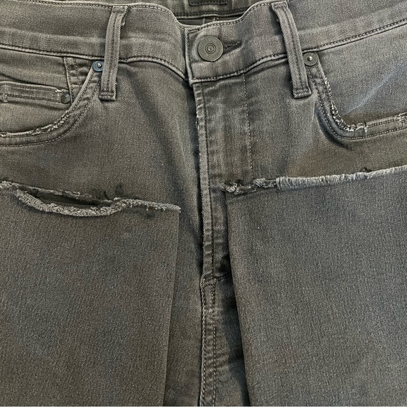 Citizens of Humanity Rocket High Rise Skinny in Distressed Dark Gray Sz 27 - Picture 4 of 15